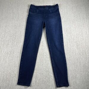 SPANX Leggings Women‎ Sz Med Dark Wash Denim Pull On Slimming #20018R